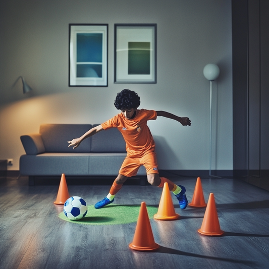 kids with cones set up