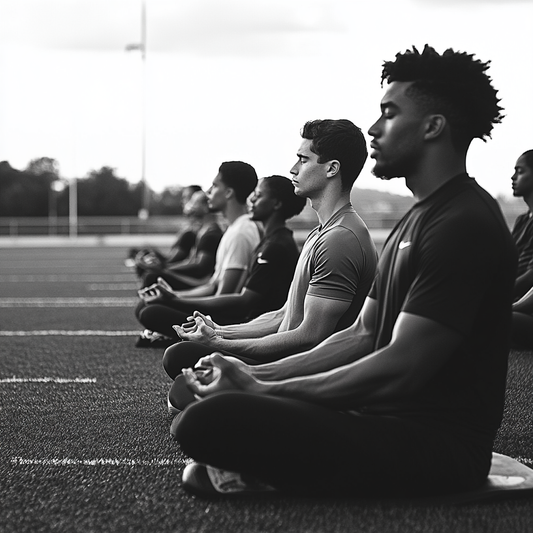 players seated and meditating