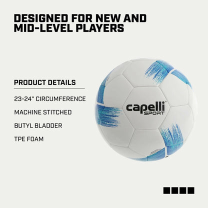 Capelli Sport Tribeca Strike Team Soccer Ball Size 3 Blue/Turquoise
